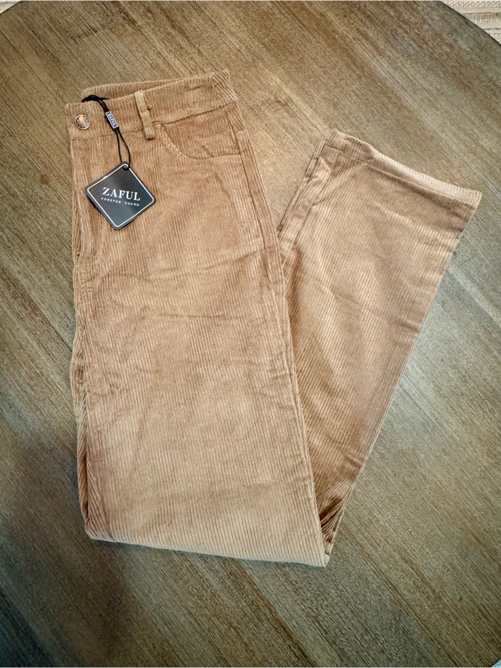 Zaful Corduroy Pants in Tan